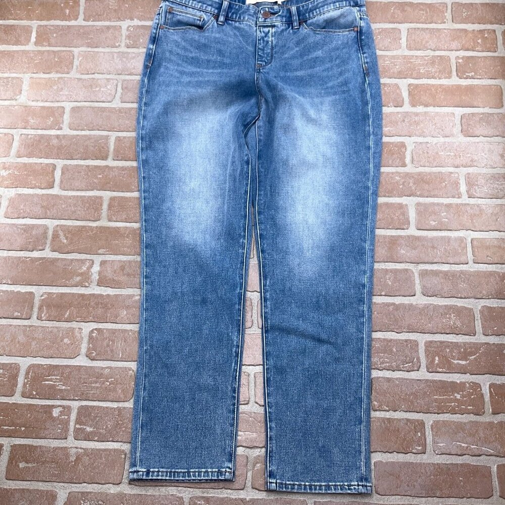 Soft Surroundings Jeans Women Large 35Wx29.5L Blue Stonewash Modal Cotton Denim